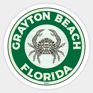 Grayton Florida Crab 30A 30 A Emerald Coast Walton County Sticker